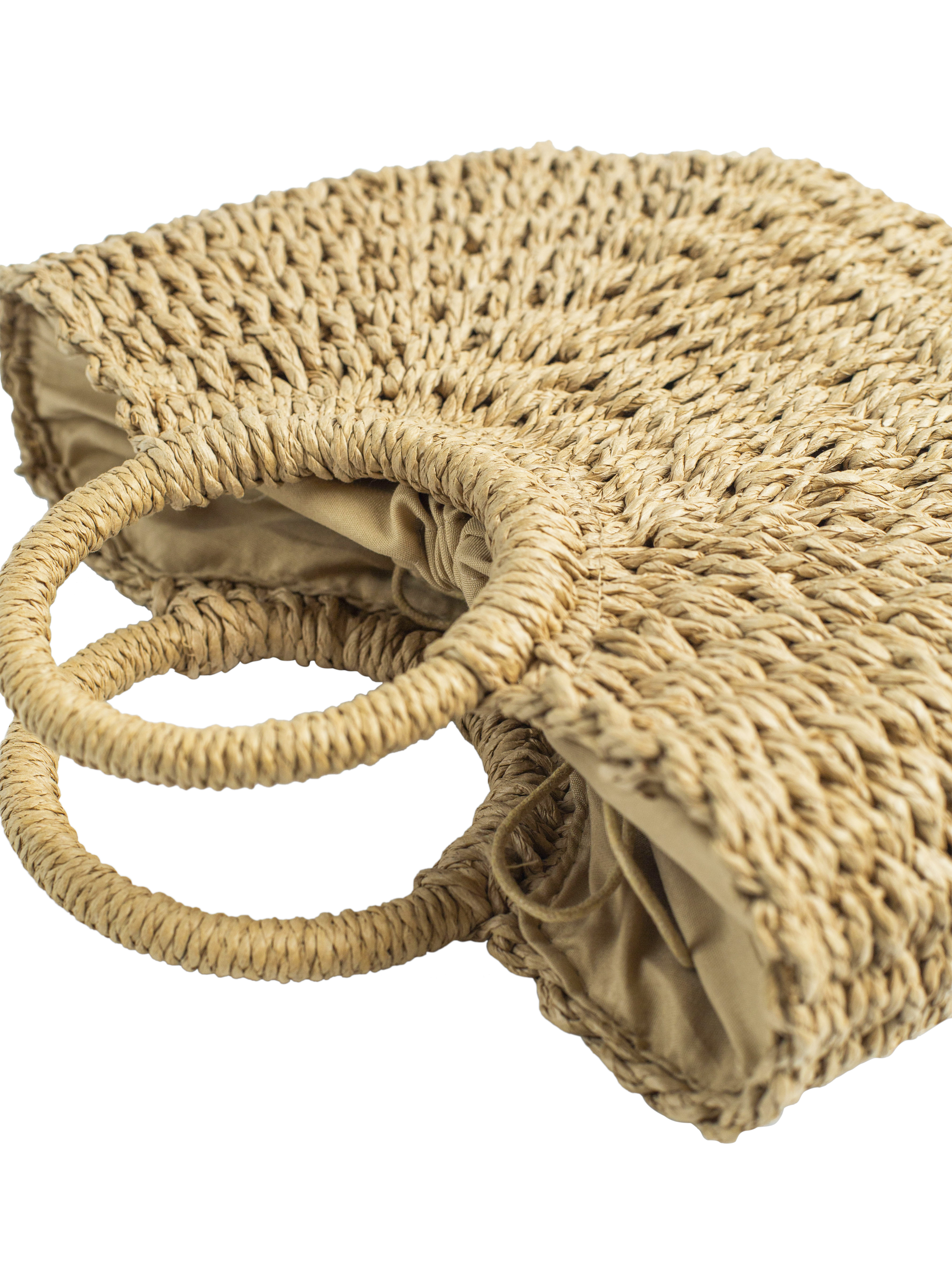 Product image 4 of 6, which shows Bloom & Bay Watergate Mini Straw Basket Bag, Natural, One Size