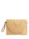 Bloom & Bay Bigbury Straw Clutch Bag, Natural