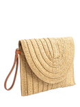 Bloom & Bay Bigbury Straw Clutch Bag, Natural