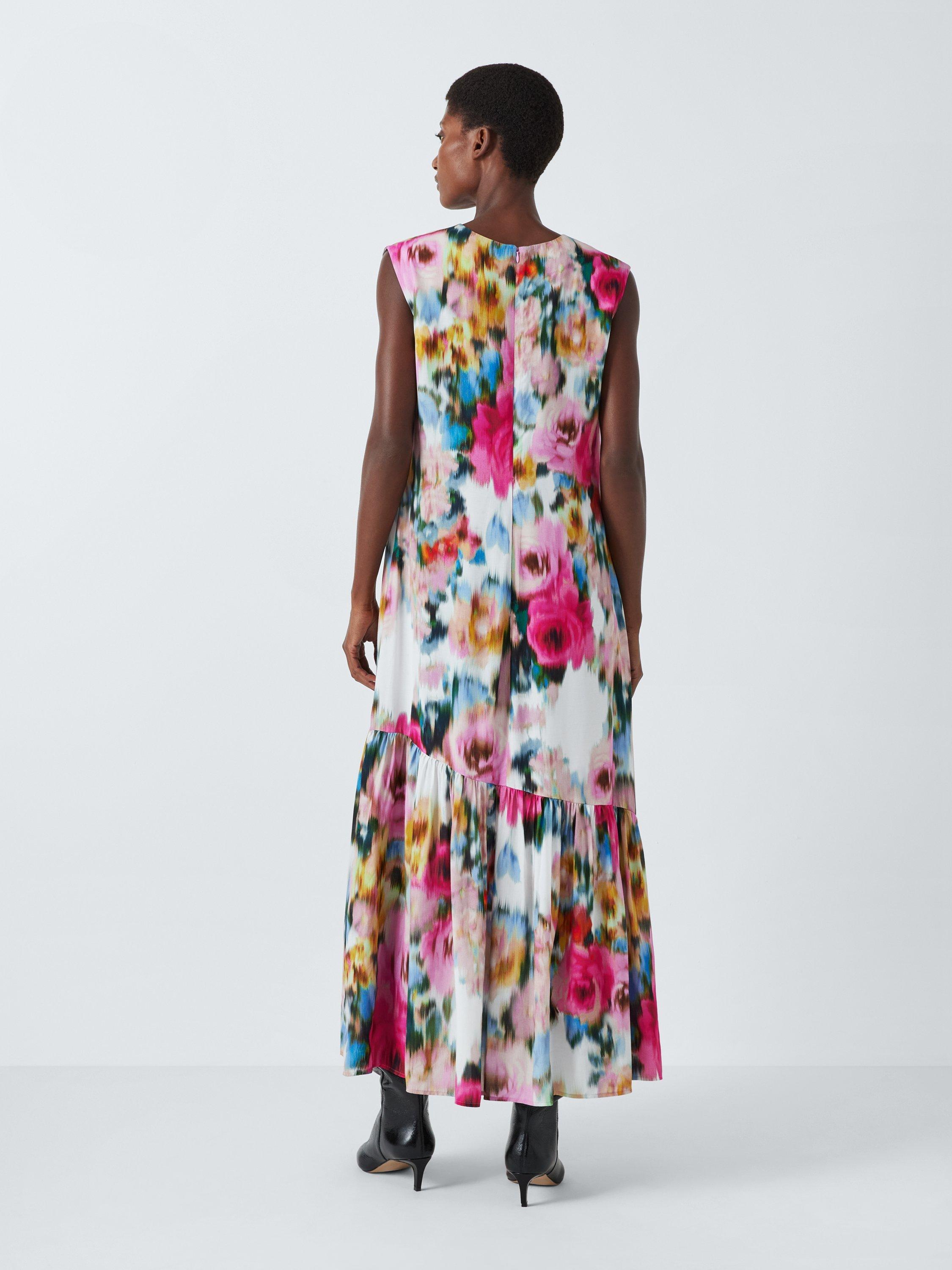 White rose print dress clearance