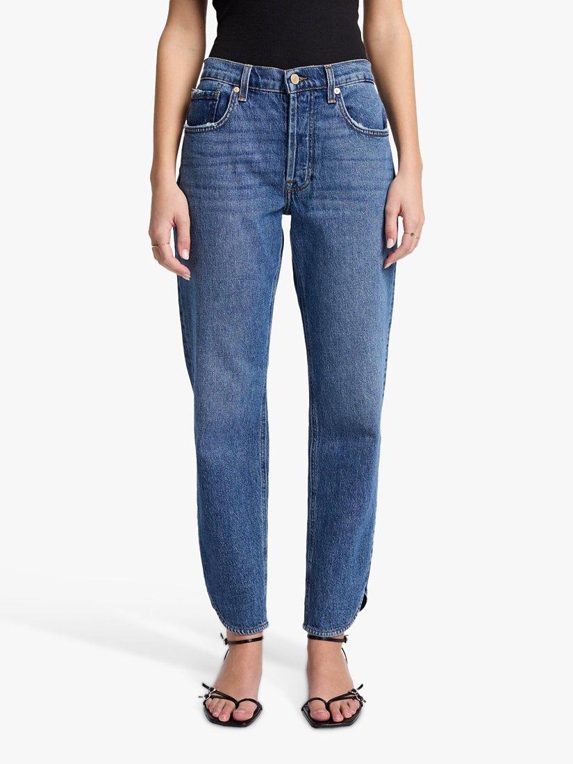 Product image 1 of 5, which shows 7 For All Mankind Julia Boyfriend Jeans, Mid Blue, 27