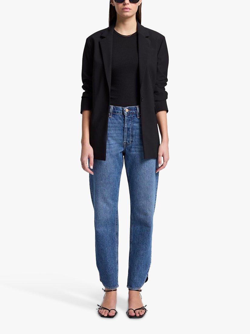 Product image 3 of 5, which shows 7 For All Mankind Julia Boyfriend Jeans, Mid Blue, 27