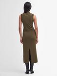 Barbour International Milla Knit Midi Dress, Empire Green