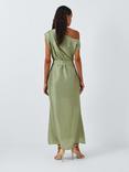 Elliatt Finesse Silk Midi Dress, Sage