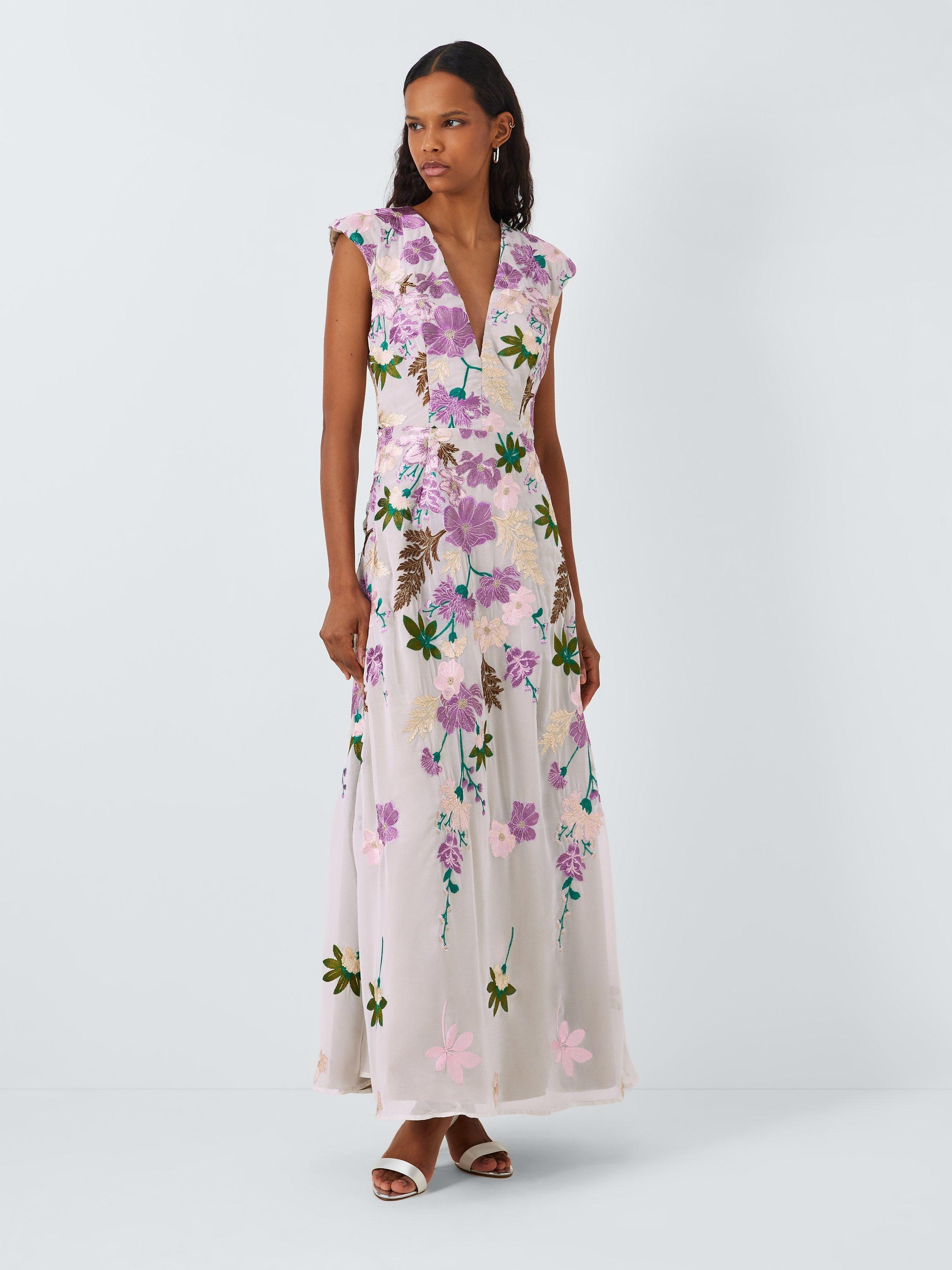 Elliatt Venetian Floral Embroidered Midi Dress, Multi