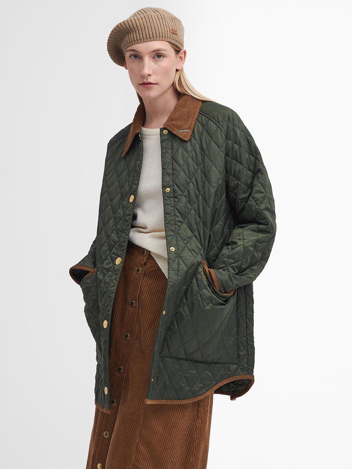 Barbour Liddesdale Oversized Quilted Jacket Olive Classic