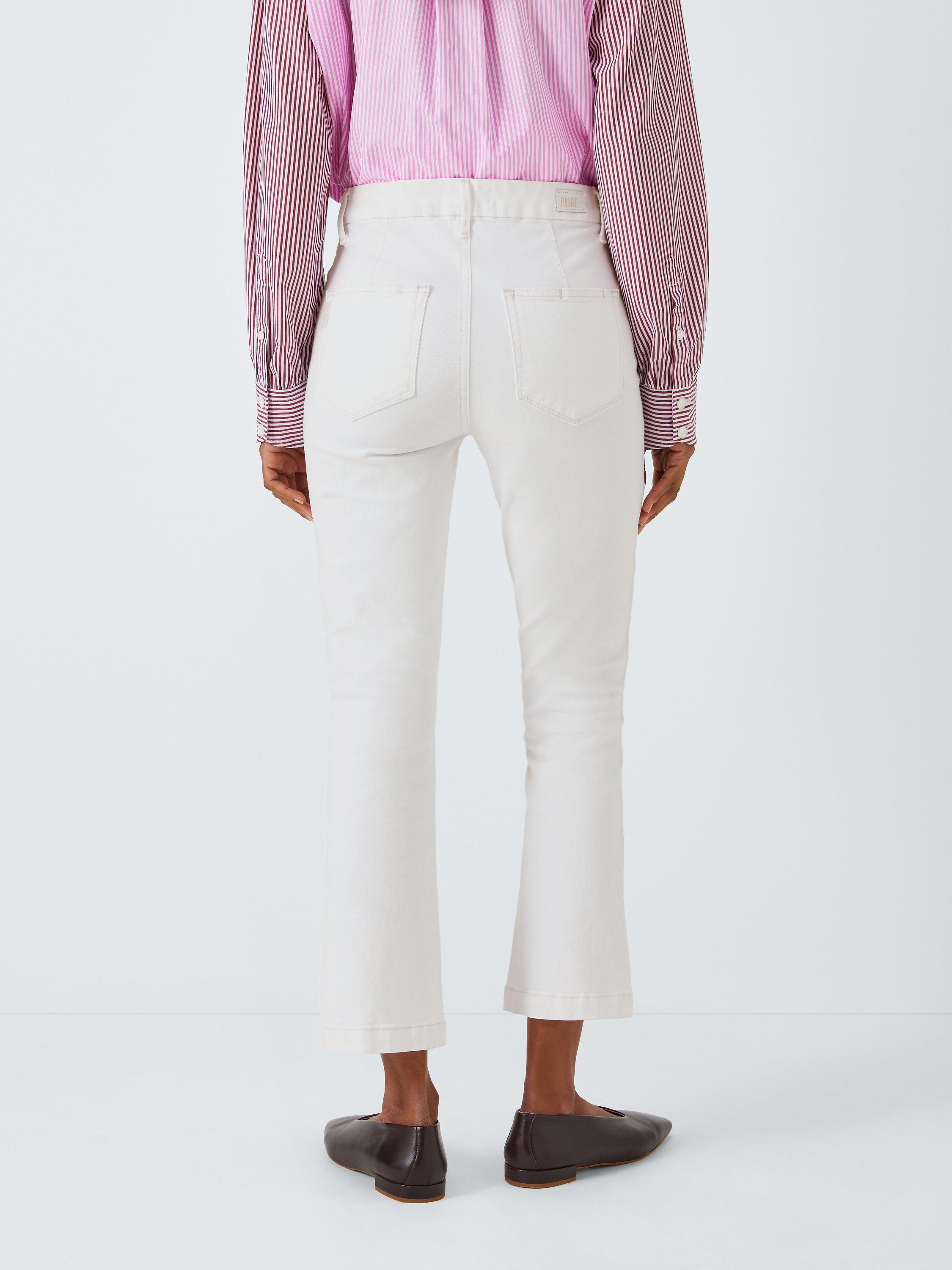 Product image 2 of 6, which shows PAIGE Colette Cropped Flared Jeans, Crisp White, 24