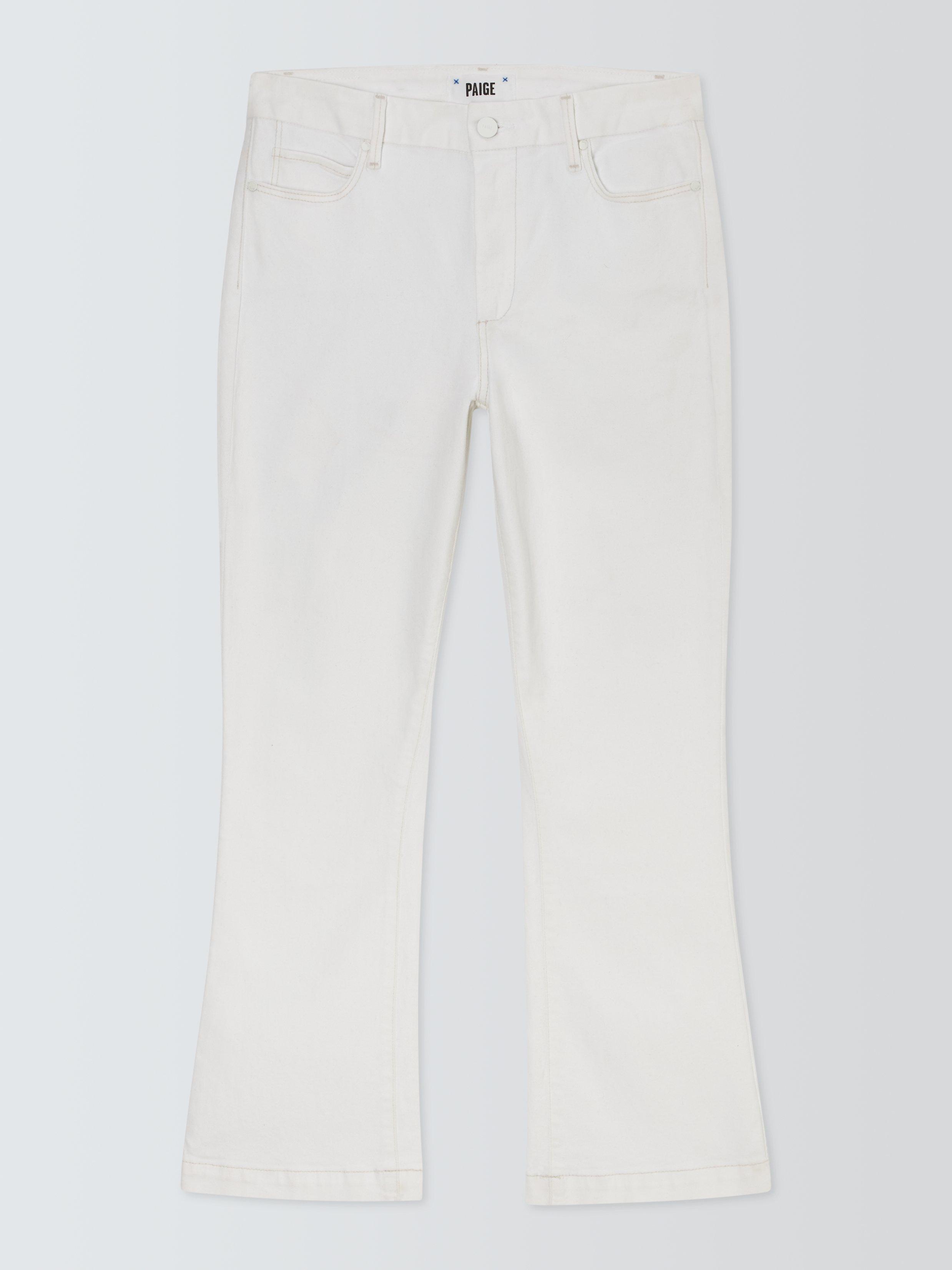 Product image 4 of 6, which shows PAIGE Colette Cropped Flared Jeans, Crisp White, 24