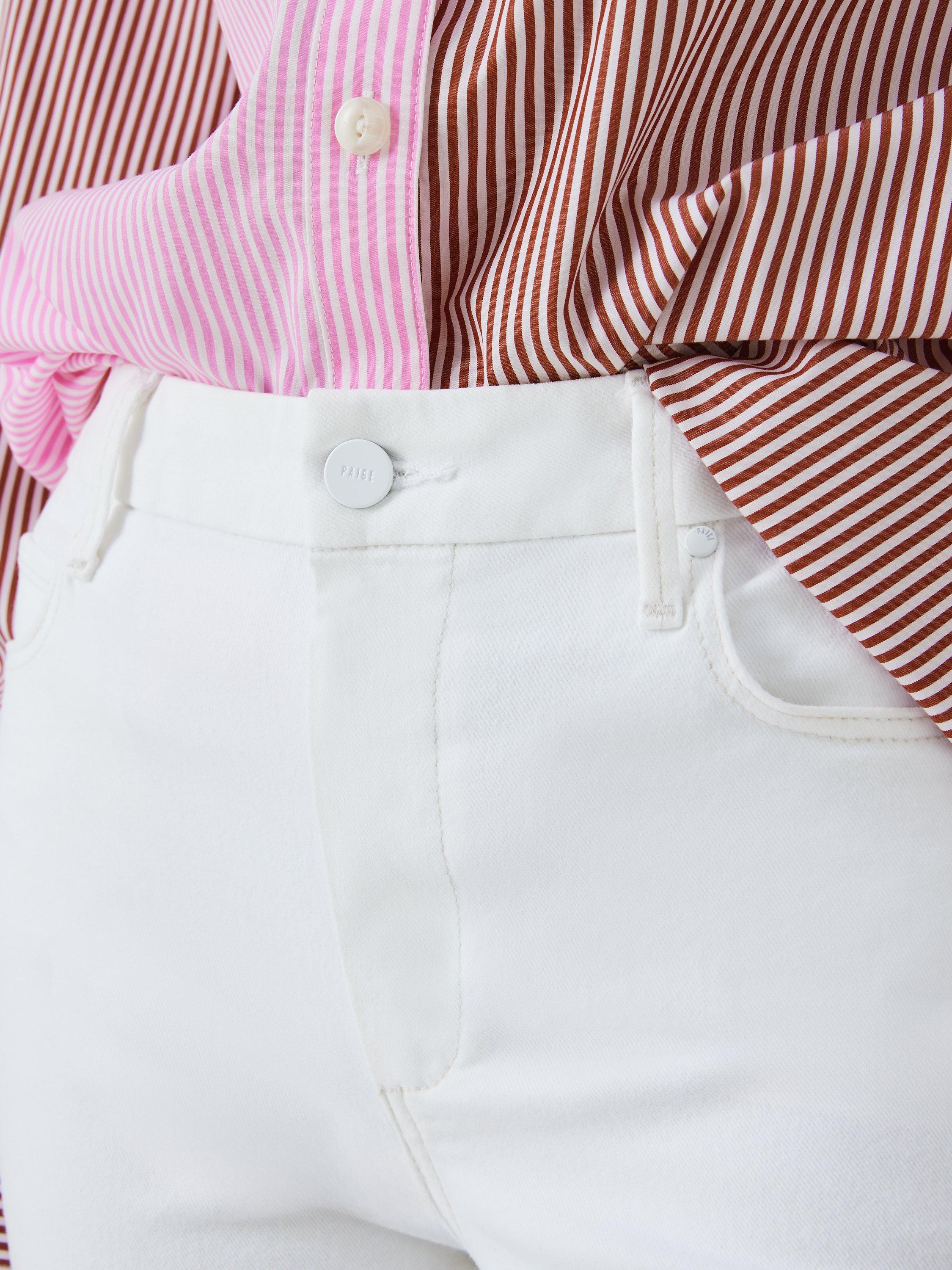 Product image 5 of 6, which shows PAIGE Colette Cropped Flared Jeans, Crisp White, 24