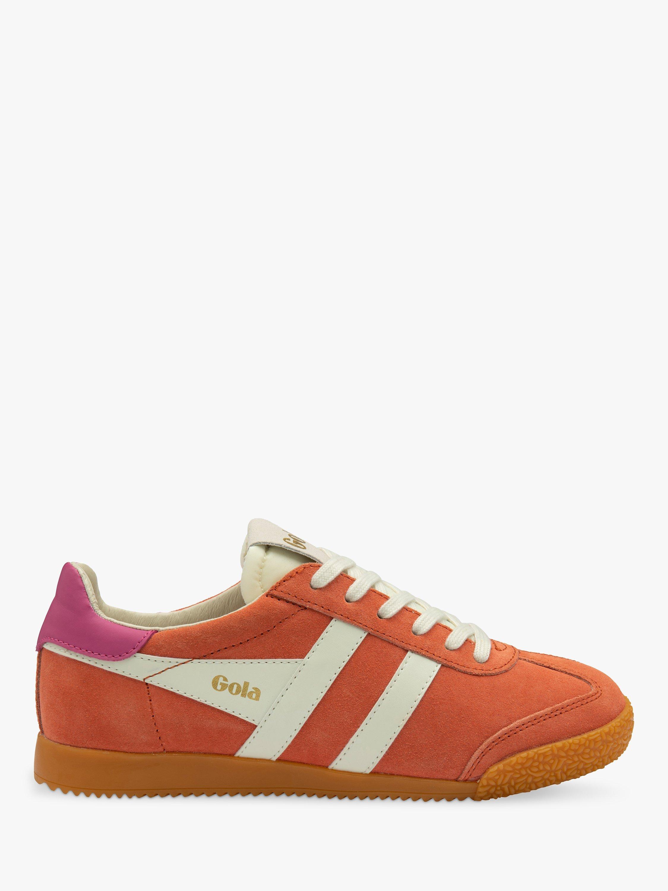 Gola Elan Suede Trainers, Coral/Fushia