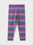 Crew Clothing Kids' Breton Stripe Cotton Blend Leggings, Multi