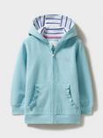 Crew Clothing Kids' Zipped Hoodie, Light Blue, Light Blue