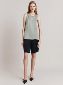 Ghost Kate Sleeveless Satin Top - view 2, Green