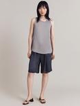 Ghost Kate Sleeveless Satin Top, Silver