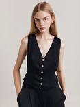 Ghost Eden Cropped Satin Waistcoat