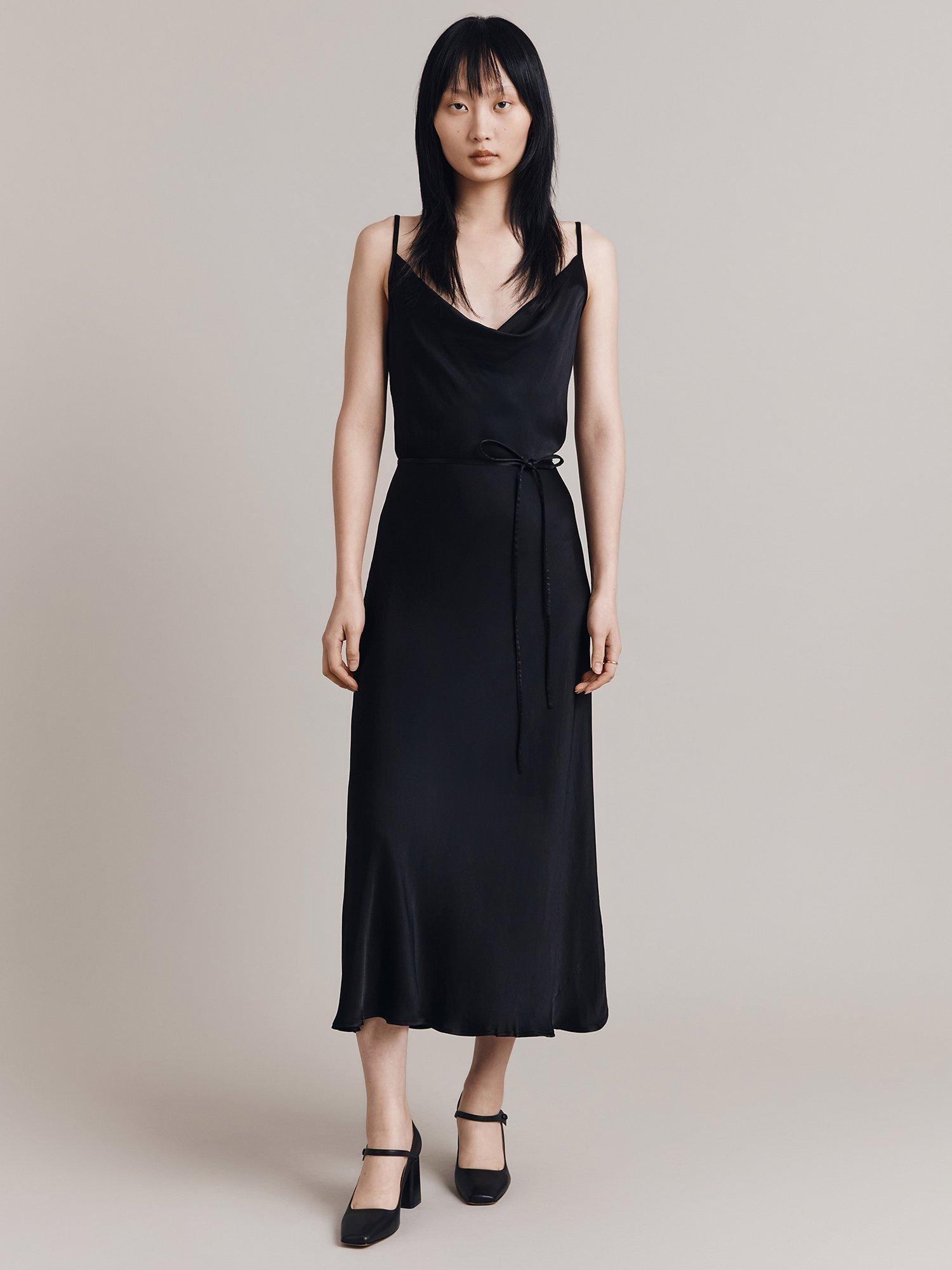 Ghost Alice Bias Cut Satin Midi Slip Dress