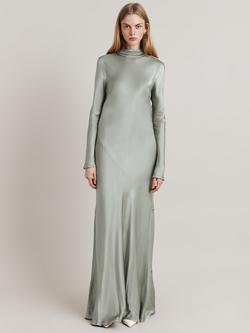 Ghost Rayna High Neck Low Back Maxi Dress, Green