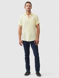 Rodd & Gunn Palm Beach Linen Slim Fit Short Sleeves Shirt, Limon