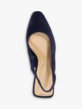 Dune Cadance Suede Sling Back Espadrille, Navy