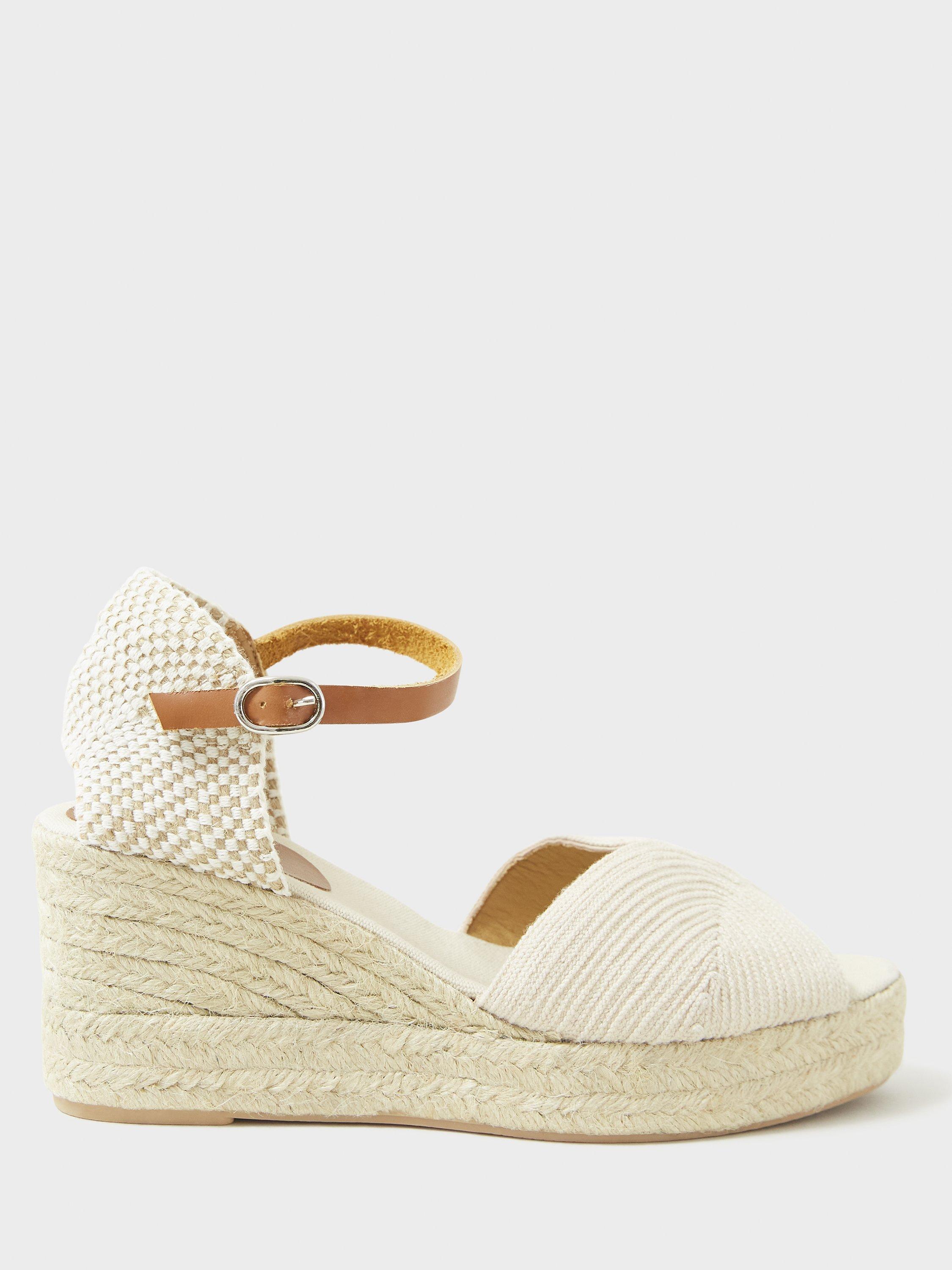 Crew Clothing Willow Espadrille Sandals, Natural