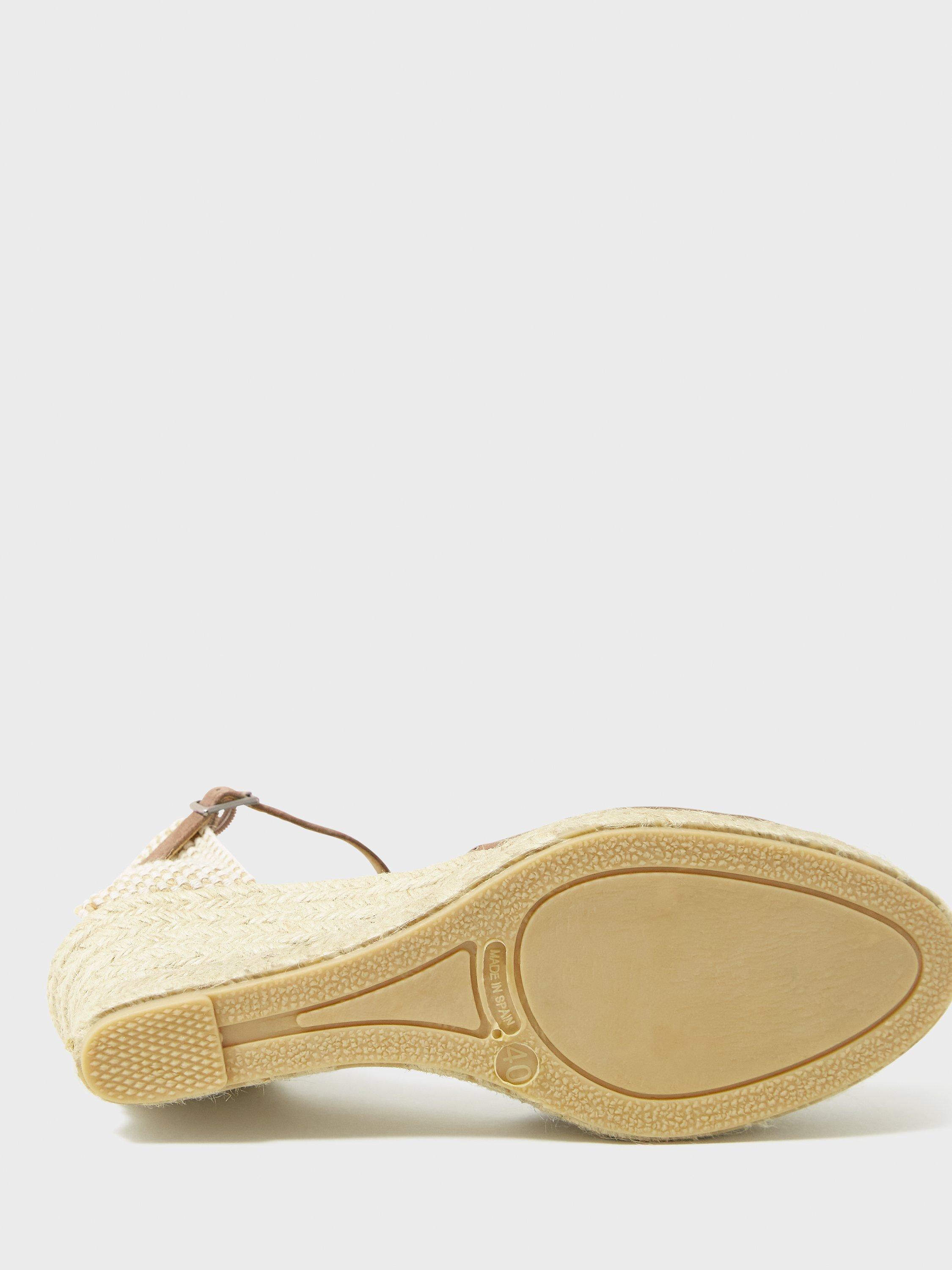 Product image 5 of 5, which shows Crew Clothing Faith Suede Espadrille Sandals, Mink Brown, 3