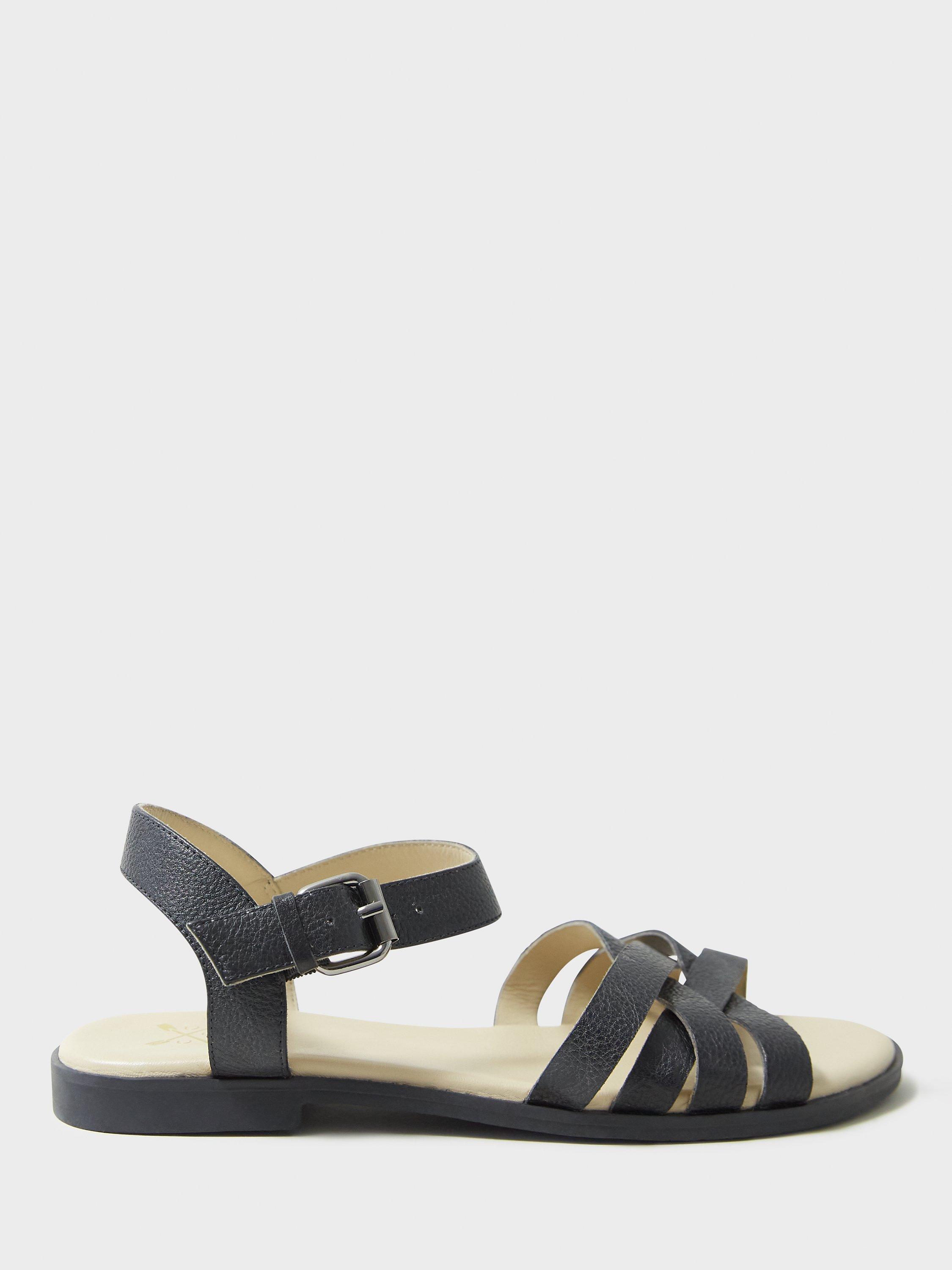 Crew Clothing Leather Crossover Multi Strap Sandals