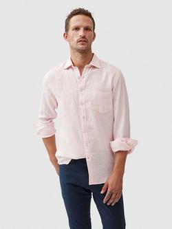 Rodd & Gunn Coromandel Linen Slim Fit Long Sleeve Shirt, Rosewater