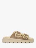 Dune London Lodge Faux Shearling Lined Suede Mules, Sand
