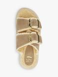Dune London Lodge Faux Shearling Lined Suede Mules, Sand