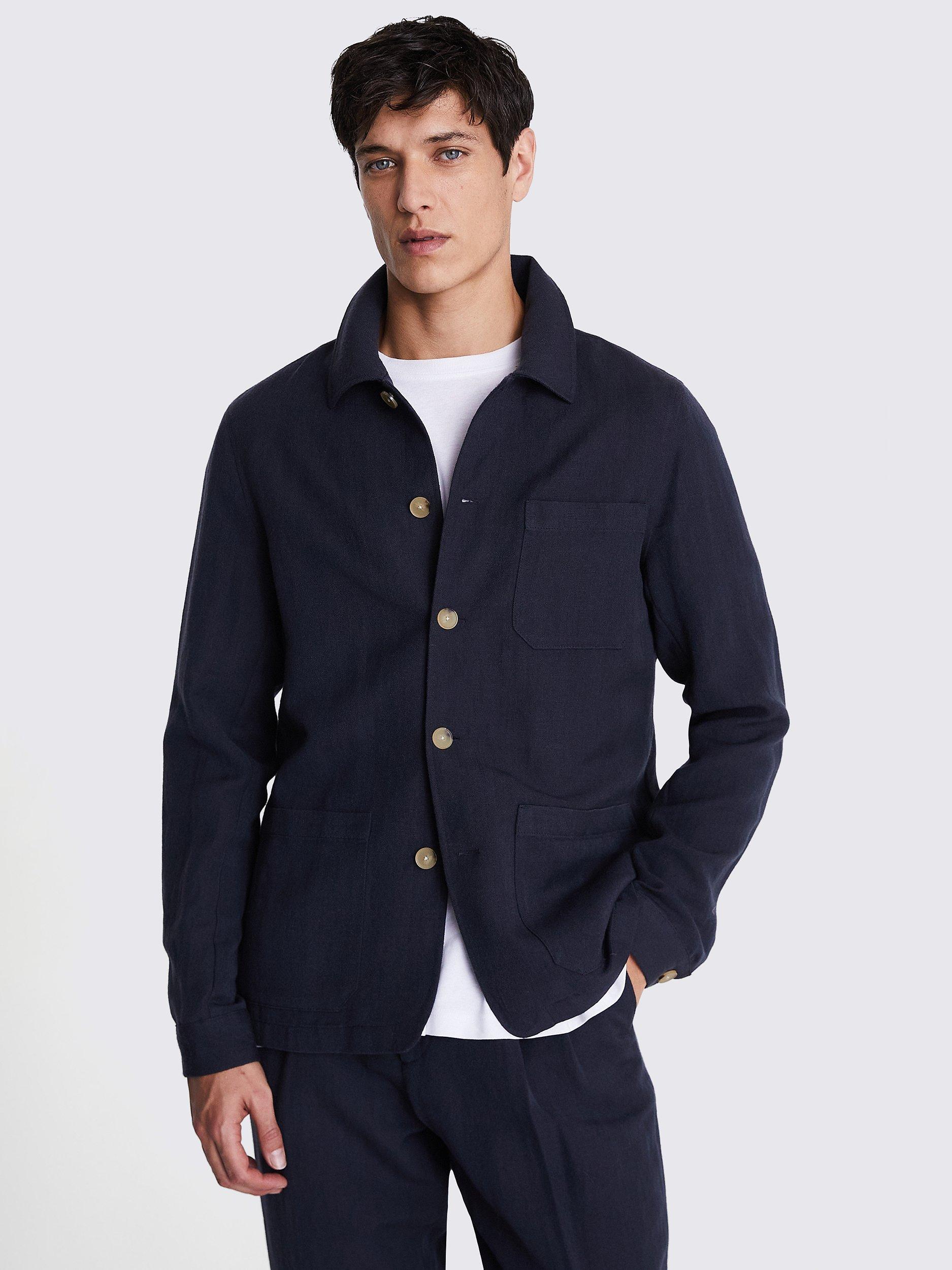 Moss Wool Linen Blend Shacket