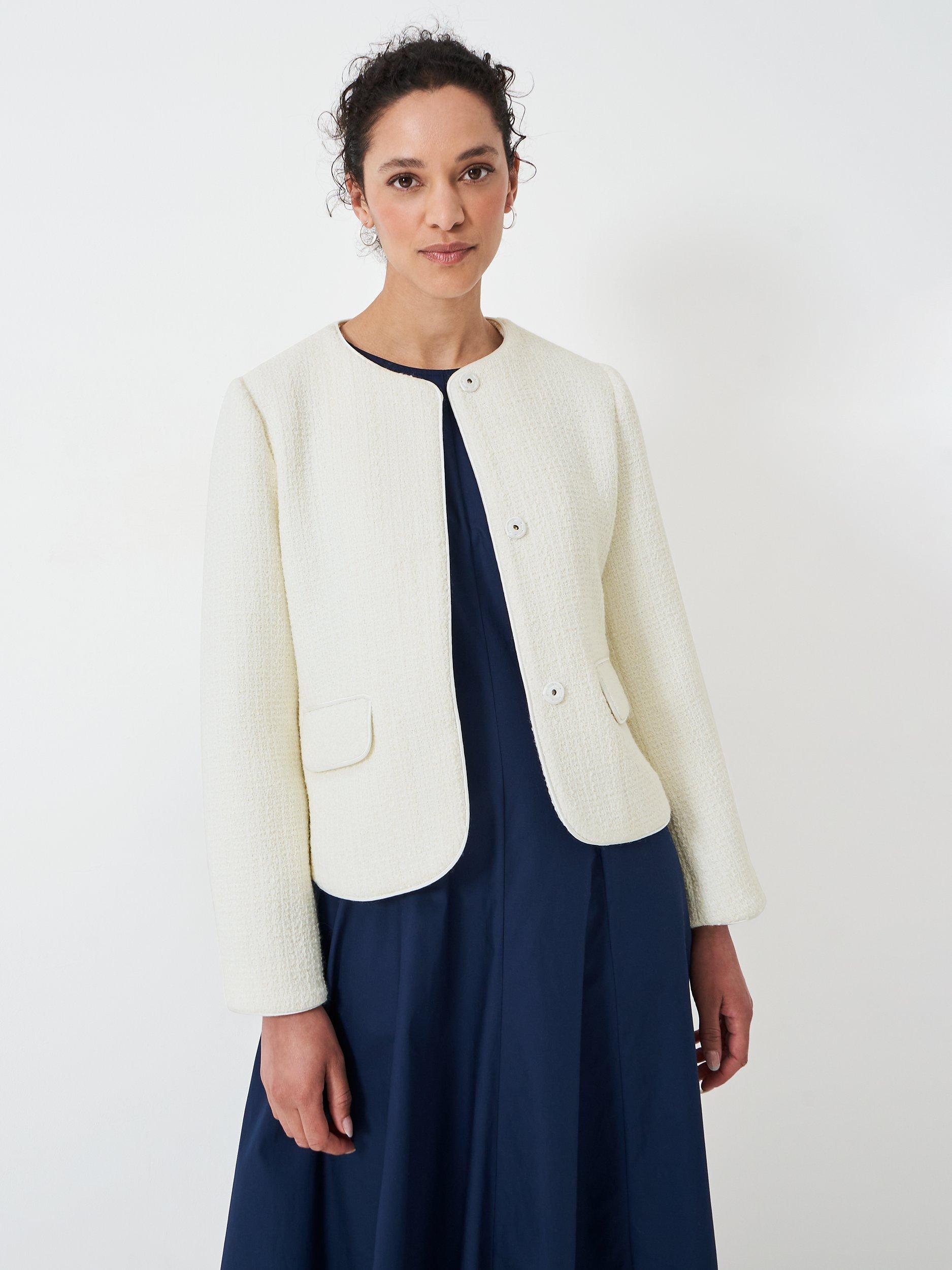Crew Clothing Textured Blazer, Natural