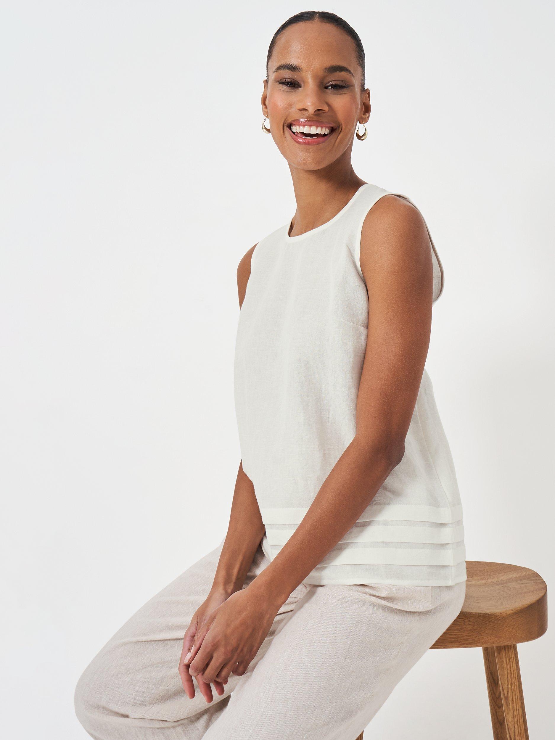 Crew Clothing Shell Linen Blend Top