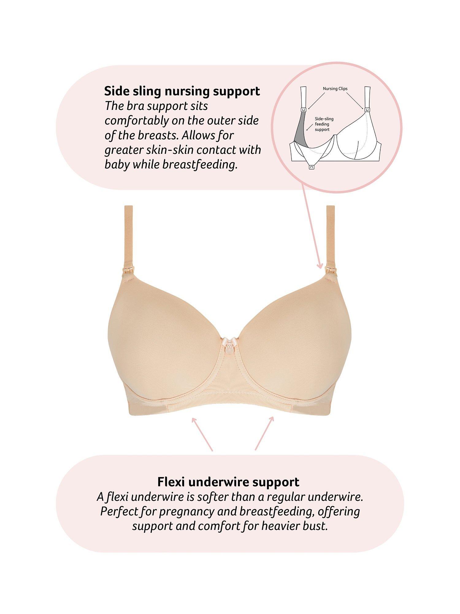 Product image 5 of 8, which shows Hotmilk Forever Yours Flexiwire Nursing Bra, Nude, 32A