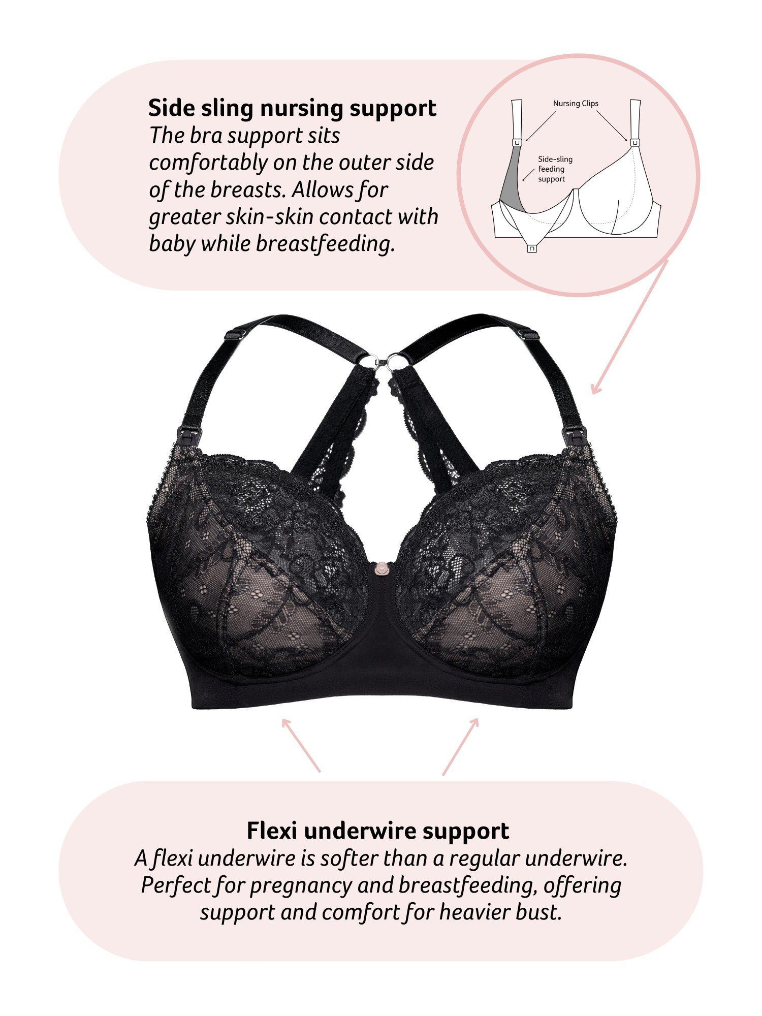 Hotmilk Temptation Flexiwire Nursing Bra, Black, 30D