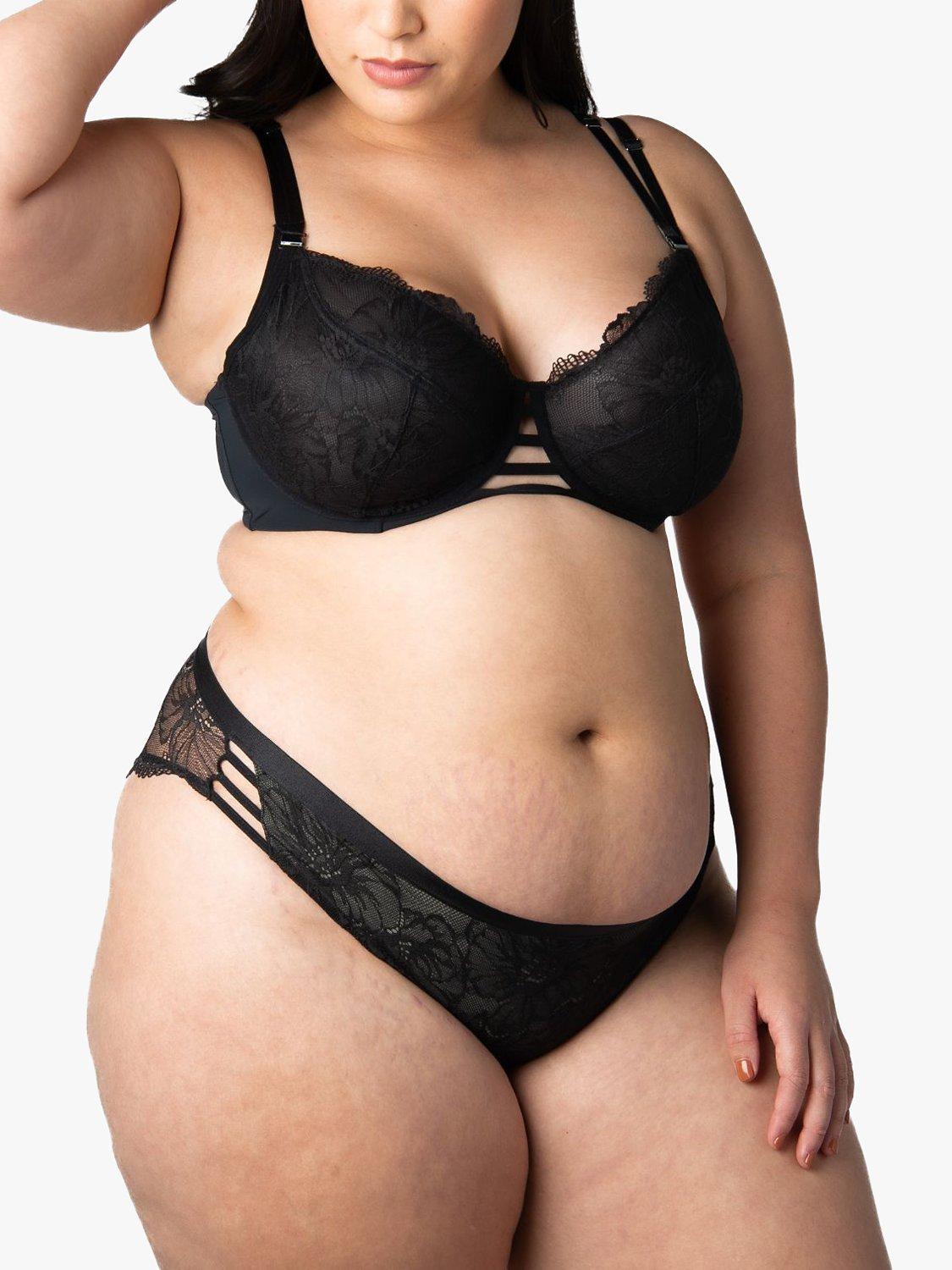 Product image 2 of 6, which shows Hotmilk True Luxe Floral Lace Flexiwire Nursing Bra, Black, 32D