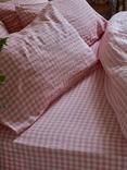 Piglet in Bed Gingham Linen Fitted Sheet