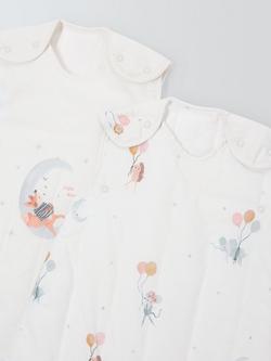 John Lewis Little Dreamers Baby Sleeping Bag, 2.5 Tog, Pack of 2, Multi - view 2, Multi