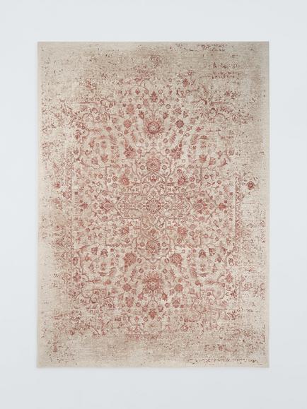 John Lewis Antigua Floral Medallion Rug, Red, Red