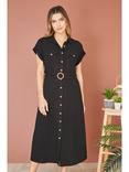 Yumi Button Through Midi Shirt Dress