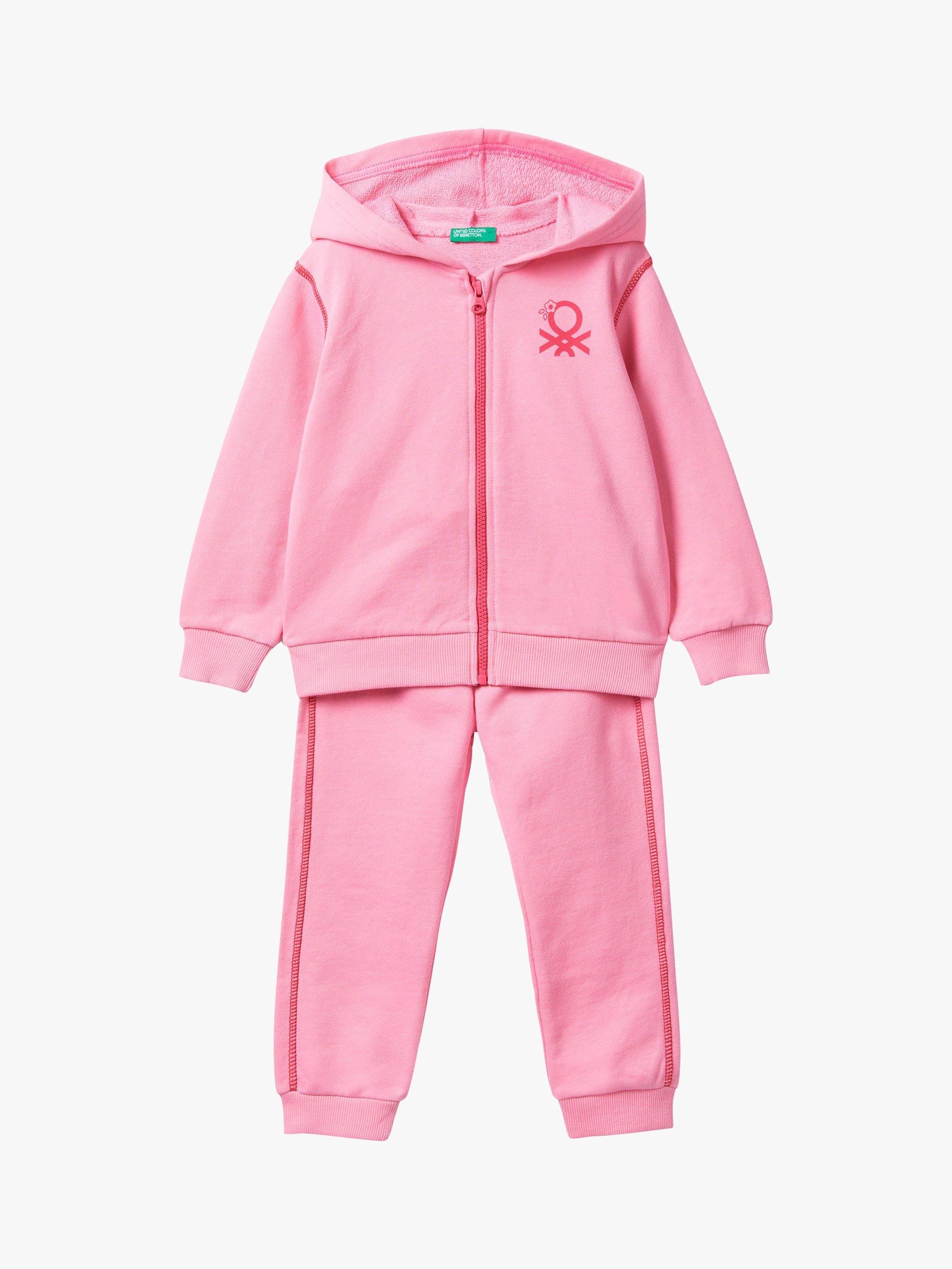 Benetton Kids' Fleece Tracksuit, Pink