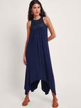 Monsoon Darcy Crochet Dress, Navy