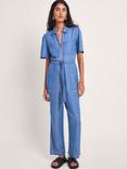 Monsoon Tara Jumpsuit, Denim Blue