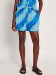 Monsoon Zifia Scallop Hem Shorts, Blue/Multi