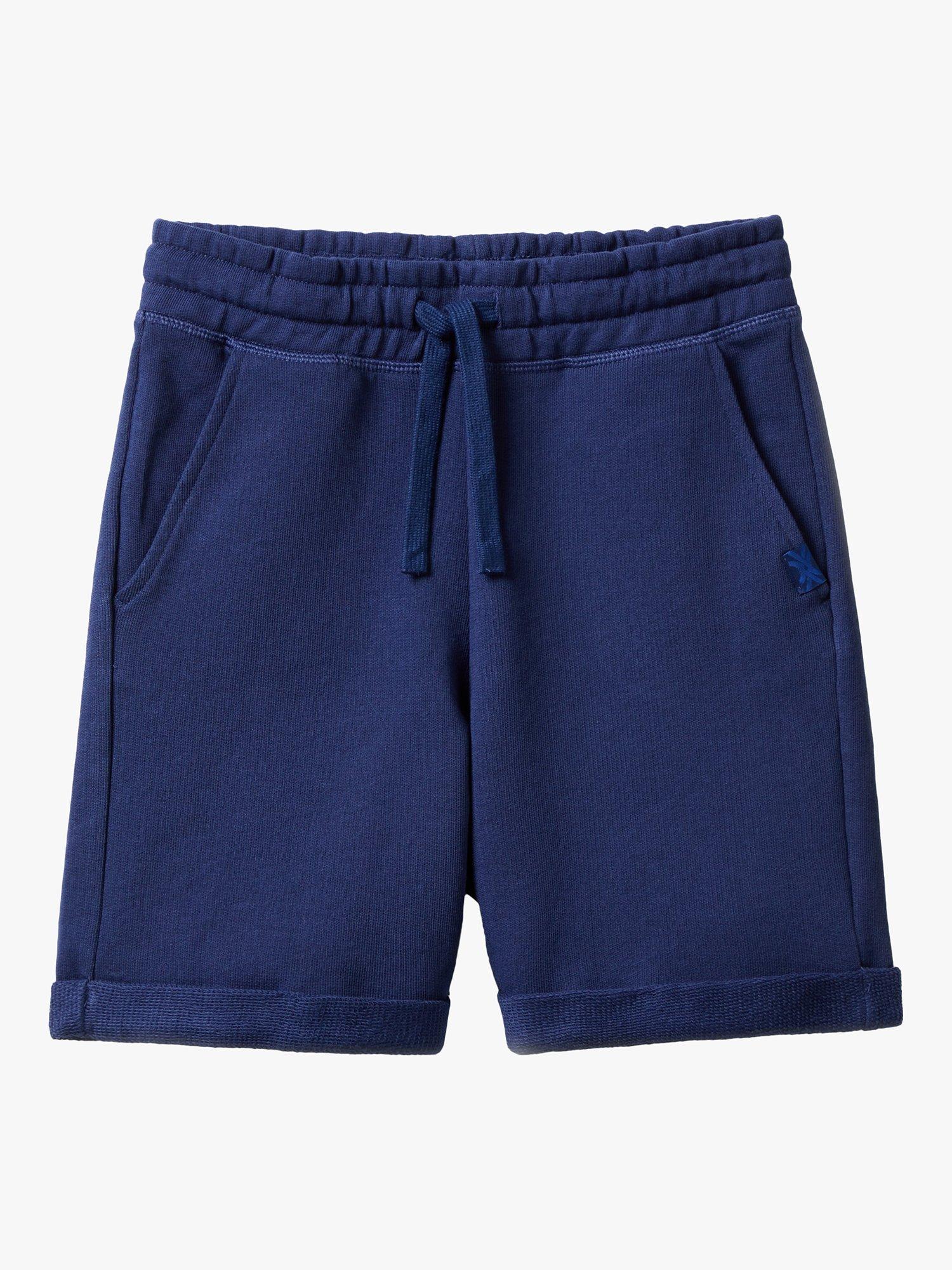 Product image 1 of 1, which shows Benetton Kids' Cotton Sweat Bermuda Shorts, Night Blue, 6-7 years