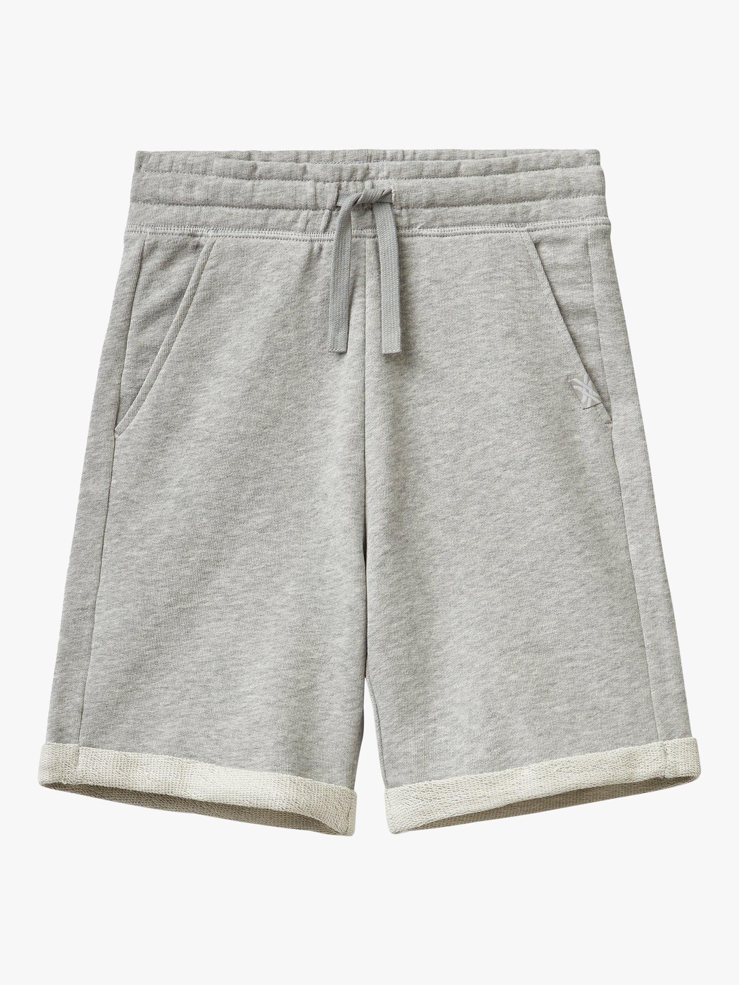 Product image 1 of 1, which shows Benetton Kids' Cotton Sweat Bermuda Shorts, Medium Melange Grey, 6-7 years
