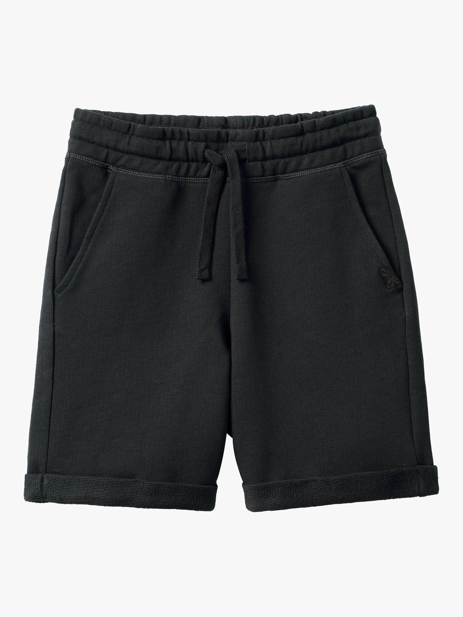 Product image 1 of 1, which shows Benetton Kids' Cotton Sweat Bermuda Shorts, Black, 6-7 years