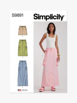 Simplicity Misses' Cargo Skirt Sewing Pattern, S9891, Multi