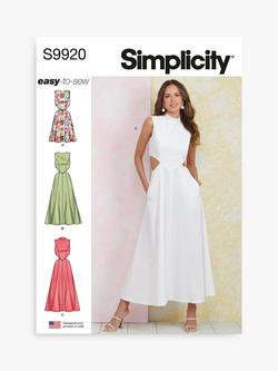 Simplicity Misses' Dresses Sewing Pattern, SS9920, Multi