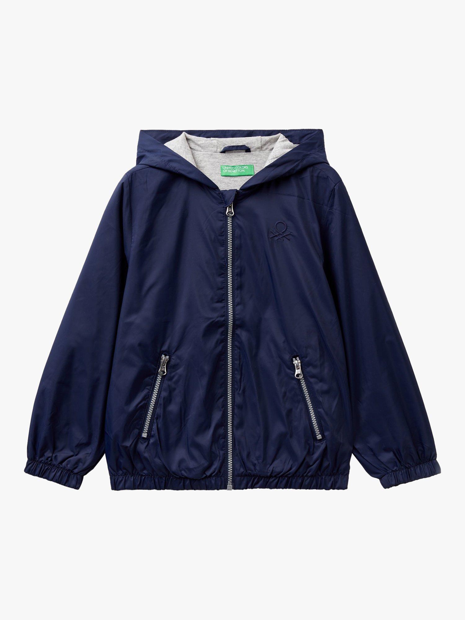 Benetton Kids' Hooded Rain Jacket, Night Blue