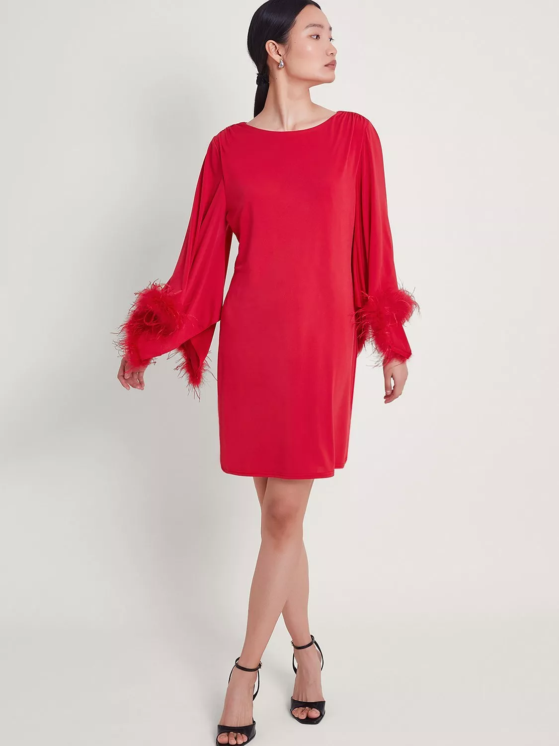 Monsoon red dress on sale